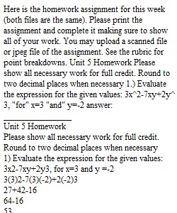 Week 5 Assignment